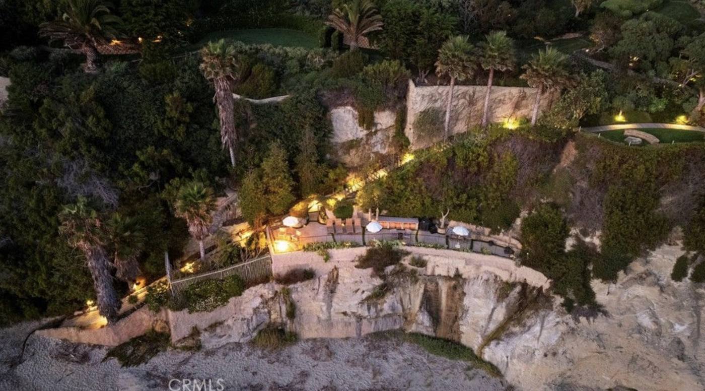 Night aerial cliffs