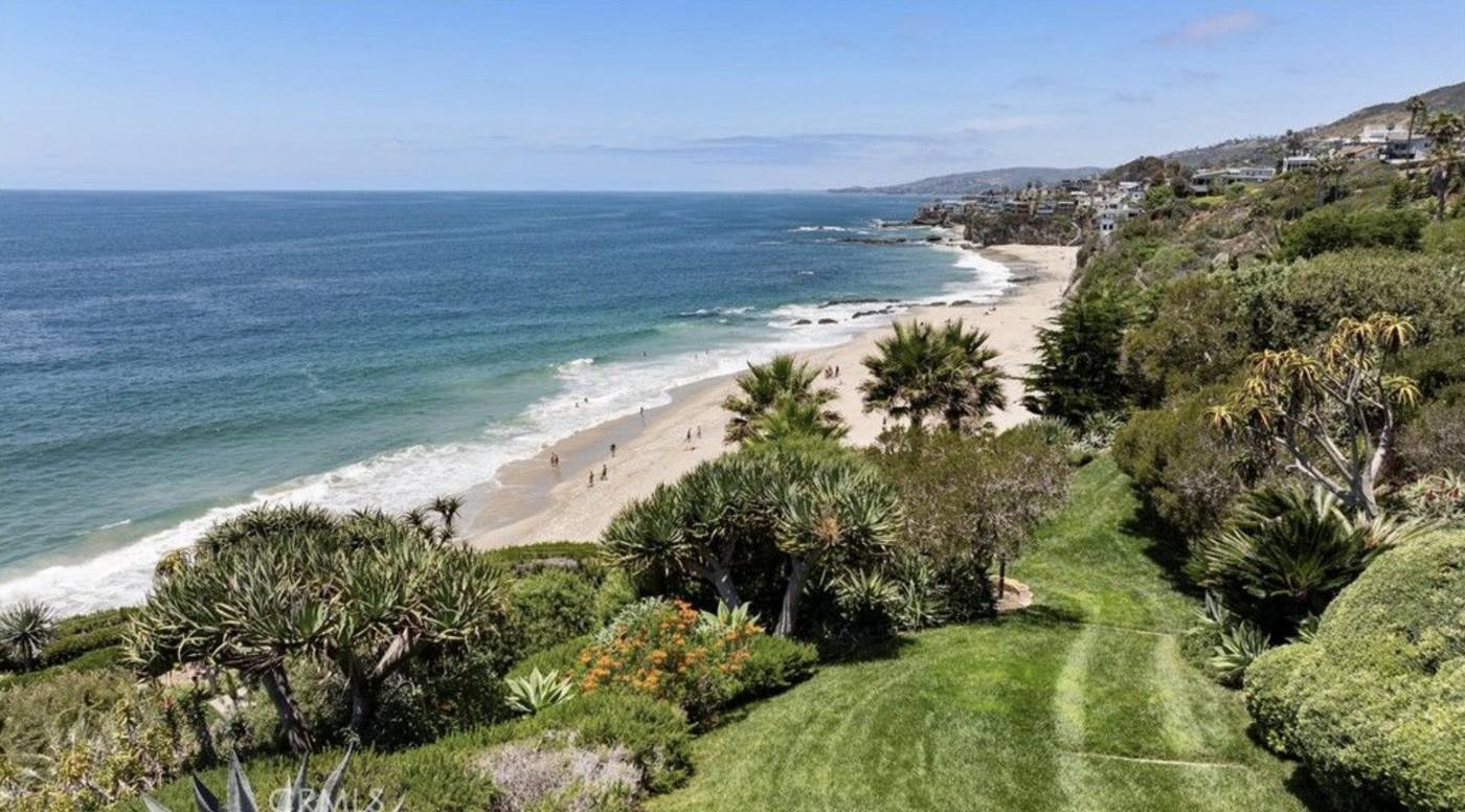 Panoramic ocean view from lawn